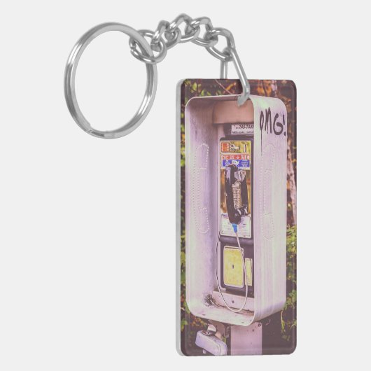 OMG! Een Pay Phone AcrylSleutelhanger Sleutelhanger (Voorkant Links)