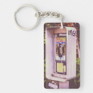 OMG! Een Pay Phone AcrylSleutelhanger Sleutelhanger