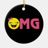 OMG Emoji Cutie Keramisch Ornament (Voorkant)