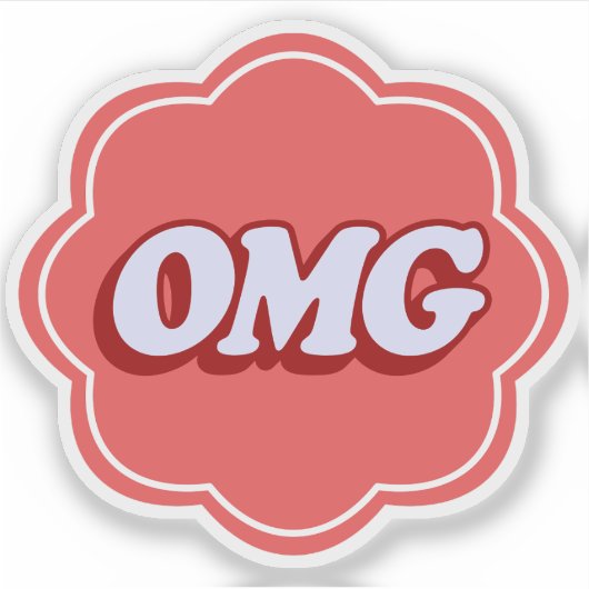 OMG Expression - Vetgedrukte tekst Sticker (Voorkant)