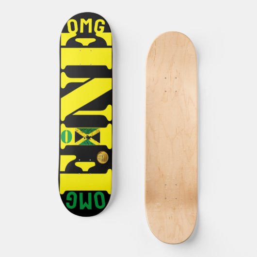 OMG FINE (JAMAICA) 8 1/4 "Skateboard Deck Persoonlijk Skateboard (Voorkant)
