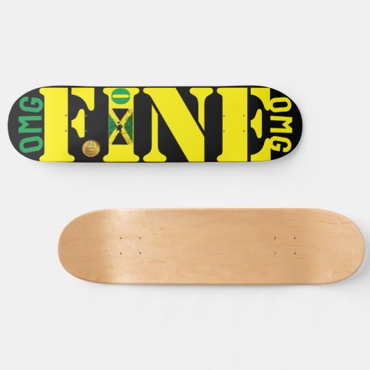 OMG FINE (JAMAICA) 8 1/4 "Skateboard Deck Persoonlijk Skateboard (Horizontaal)