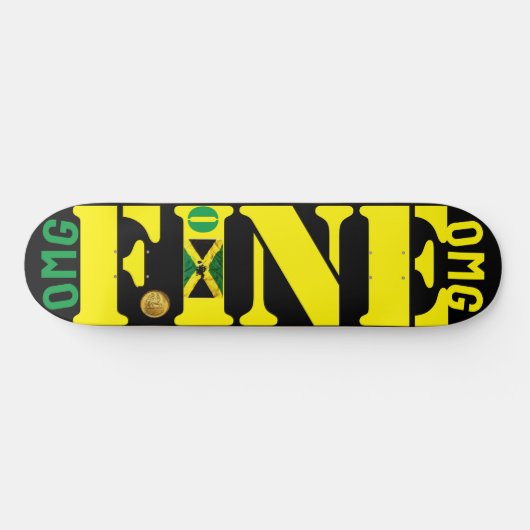 OMG FINE (JAMAICA) 8 1/4 "Skateboard Deck Persoonlijk Skateboard (Horizontaal)