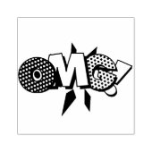 OMG Fun Retro Comic Book Pop Art Rubberstempel (Afrduk)