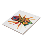 OMG Fun Retro Comic Book Pop Art Tegeltje (Zijkant)