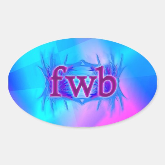 OMG! Fwb! Ovale Sticker (Voorkant)