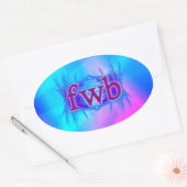 OMG! Fwb! Ovale Sticker (Envelop)