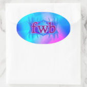 OMG! Fwb! Ovale Sticker (Tas)