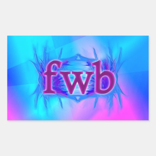 OMG! Fwb! Rechthoekige Sticker (Voorkant)