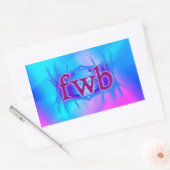 OMG! Fwb! Rechthoekige Sticker (Envelop)