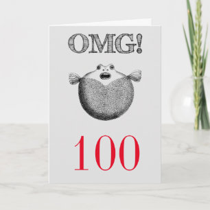 OMG Gekke en Grappig 100e Verjaardag Kaart