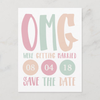 OMG ging trouwen, behalve het date Briefkaart