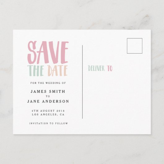 OMG ging trouwen, behalve het date Briefkaart (Achterkant)