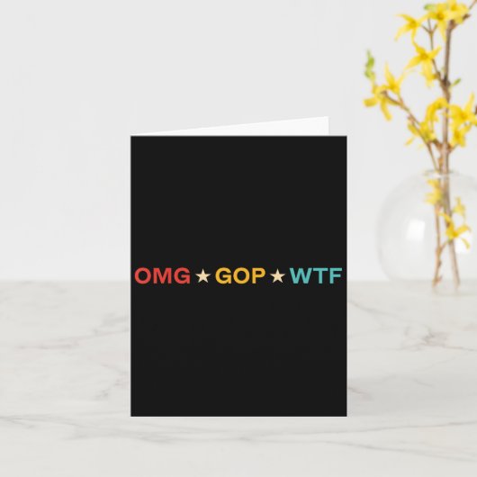 Omg Gop Wtf Vintage Design Kaart (Gele Bloem)