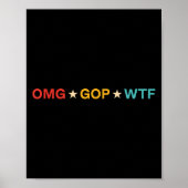 Omg Gop Wtf Vintage Design Poster (Voorkant)