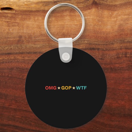 Omg Gop Wtf Vintage Design  Sleutelhanger (Voorkant)