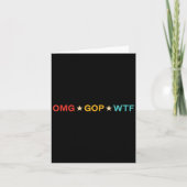 Omg Gop Wtf Vintage Ontwerp  Kaart (Voorkant)
