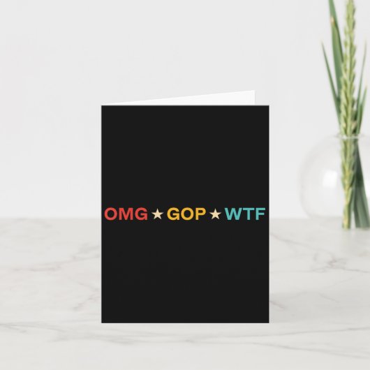 Omg Gop Wtf Vintage Ontwerp  Kaart (Voorkant)
