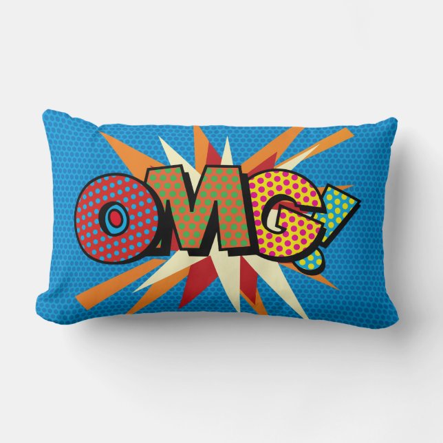 OMG Grappig Modern Cool Trendy Stripboek Pop Art Kussen (Voorkant)