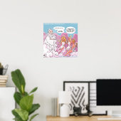 OMG Grappige Sociale Media Cartoon Poster (Thuiskantoor)
