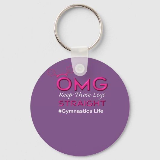 OMG Gymnastics Legs Reight Coach frustreert Sleutelhanger (Voorkant)