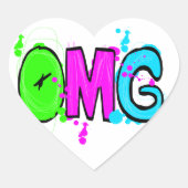 OMG! HART STICKER (Voorkant)