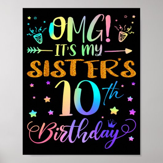 Omg Het Is De 10e Verjaardag Van Mijn Zus Slecht 1 Poster (Voorkant)