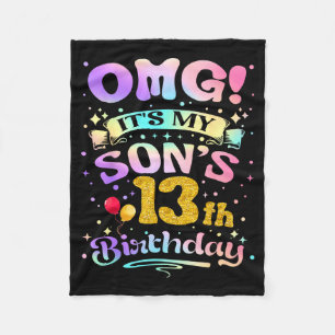 Omg het is de 13e verjaardag van mijn zoon Gefelic Fleece Deken