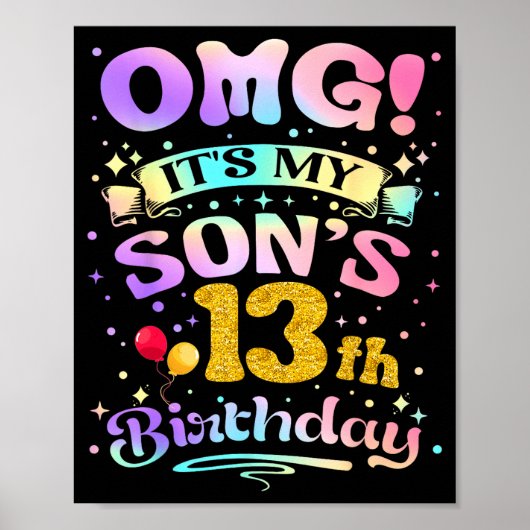 Omg Het Is De 13e Verjaardag Van Mijn Zoon Gefelic Poster (Voorkant)