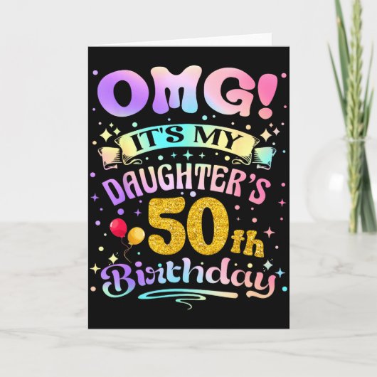 Omg het is de 50e verjaardag van mijn dochter Gefe Kaart (Voorkant)