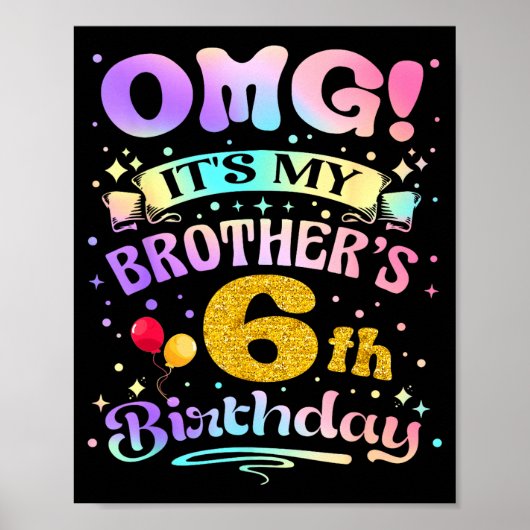 Omg het is de 6e verjaardag van mijn broer Gefelic Poster (Voorkant)