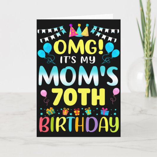 Omg Het Is De 70e Verjaardag Van Mijn Moeder Lieve Kaart (Voorkant)