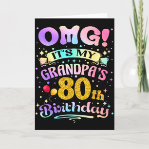 Omg Het Is De 80e Verjaardag Van Mijn Opa Gefelici Kaart
