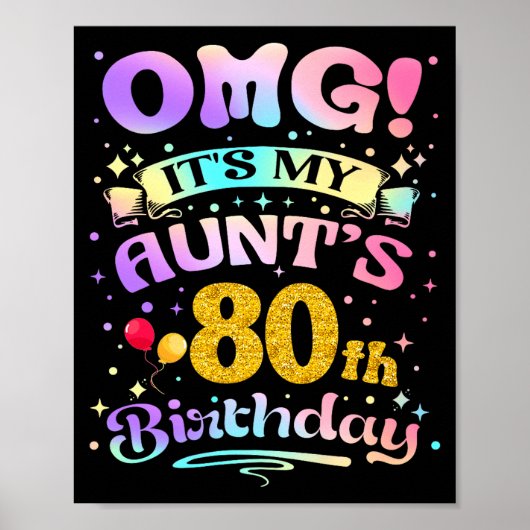 Omg Het Is De 80e Verjaardag Van Mijn Tante Gefeli Poster (Voorkant)