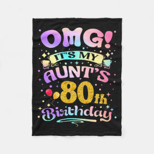 Omg het is de 80ste verjaardag van mijn tante Gefe Fleece Deken