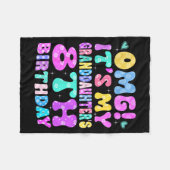 Omg het is de 8e verjaardag van mijn kleindochter  fleece deken (Voorkant (Horizontaal))
