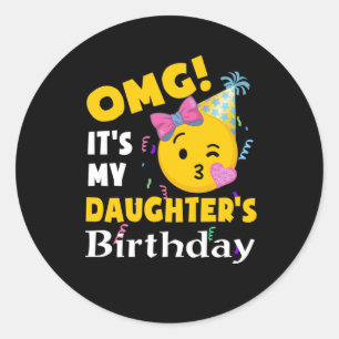 OMG Het is de Birthday Cool Emoji Birthda van mijn Ronde Sticker