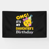 OMG Het is de Birthday Cool Emoji Birthda van mijn Spandoek (Horizontaal)