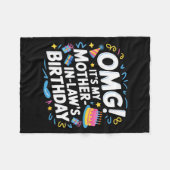 Omg het is de verjaardag van mijn schoonmoeder  fleece deken (Voorkant (Horizontaal))