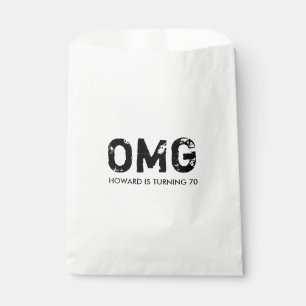 OMG Het is je verjaardagsdagspleistertas - zwart Bedankzakje