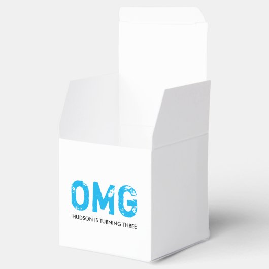 OMG Het is je verjaardagsverpakking - Blauw Bedankdoosjes (Geopend)