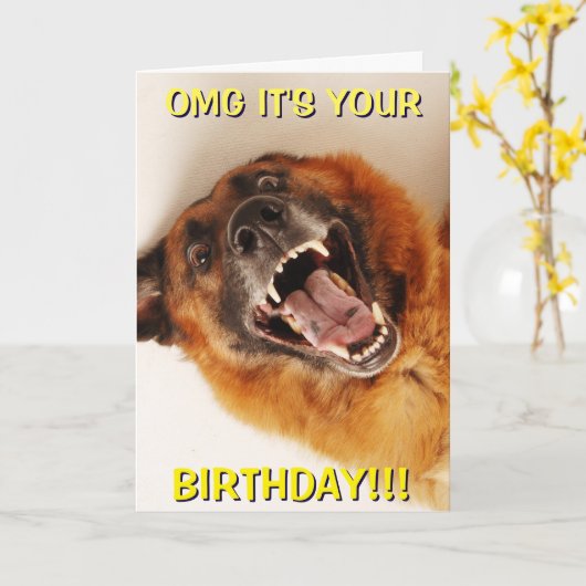 OMG, HET IS JOUW VERJAARDAG!! KAART (Gele Bloem)
