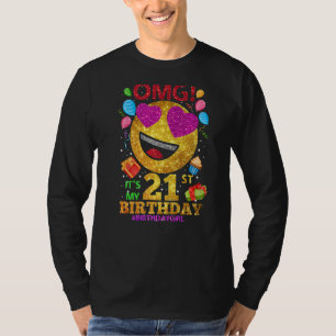 OMG Het is mijn 21e verjaardag meisje 21 jaar oud  T-shirt