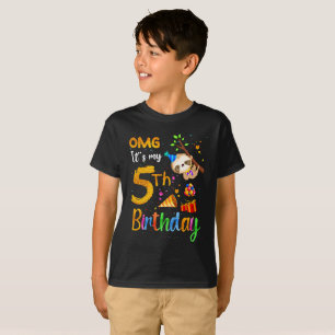 OMG Het is mijn 5e verjaardag, 5 jaar oude koehand T-shirt