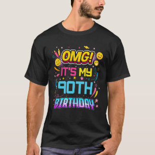 OMG Het is mijn 90-jarige verjaardag feest 90e dag T-shirt