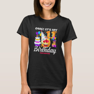Omg het is mijn elfde verjaardag 11 jaar oud geluk t-shirt
