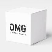 OMG Het is uw verjaardagstraktbox - Zwart Bedankdoosjes (Voorkant Zijde)