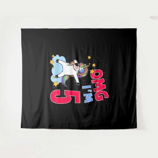 OMG I AM 5 WANDKLEED (Voorkant (horizontaal))