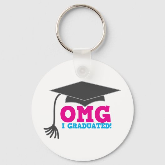 OMG I GRADUATED! Geweldig afstuderen cadeau Sleutelhanger (Voorkant)