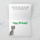 OMG! Ik ben je verjaardag vergeten! Kaart (Binnen)